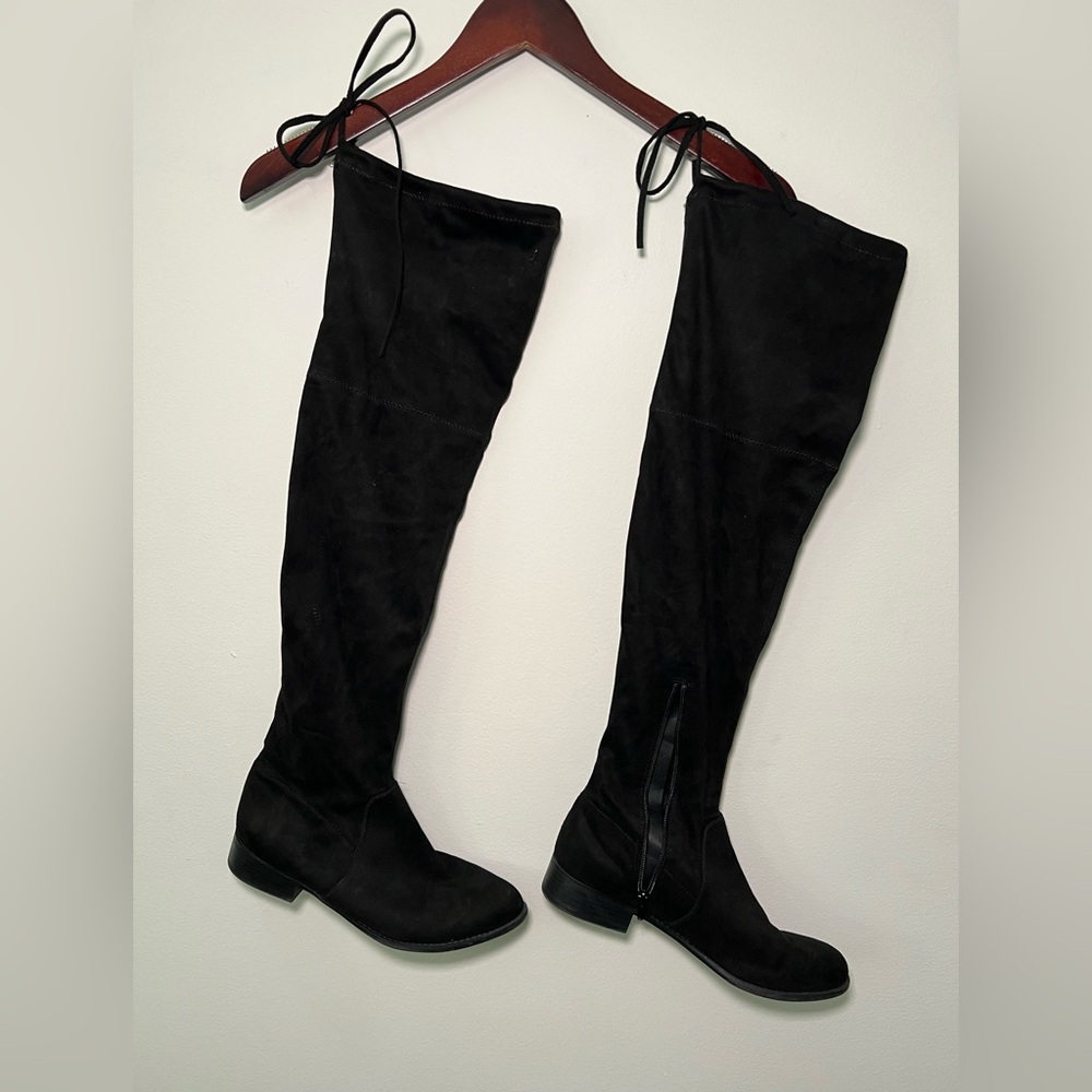 American Eagle Thigh High Flat Black Boot